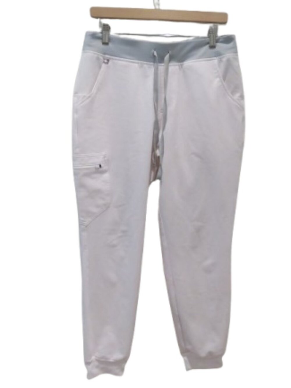 FIGS Zamora 2.0 Jogger Scrub Pants in Optic White Size Medium Technical Stretch